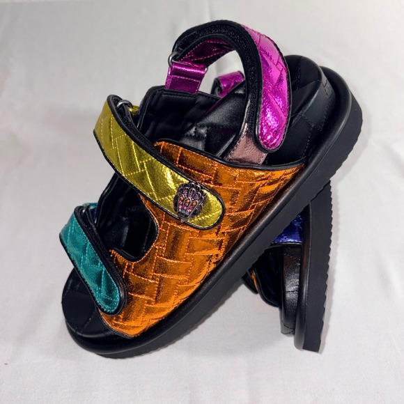 Kurt Geiger London Shoes - Kurt Geiger Orson Sandals size 9 EU 40 Multicolor Metallic Rainbow Eagle Head